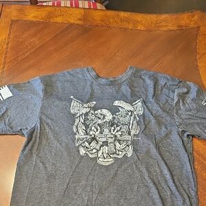 Grunt Style Gray Eagle Graphic Short Sleeve Tee